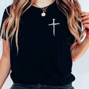 Minimal Cross T-Shirt | Christian Faith Tee | Simple Cross Graphic Shirt